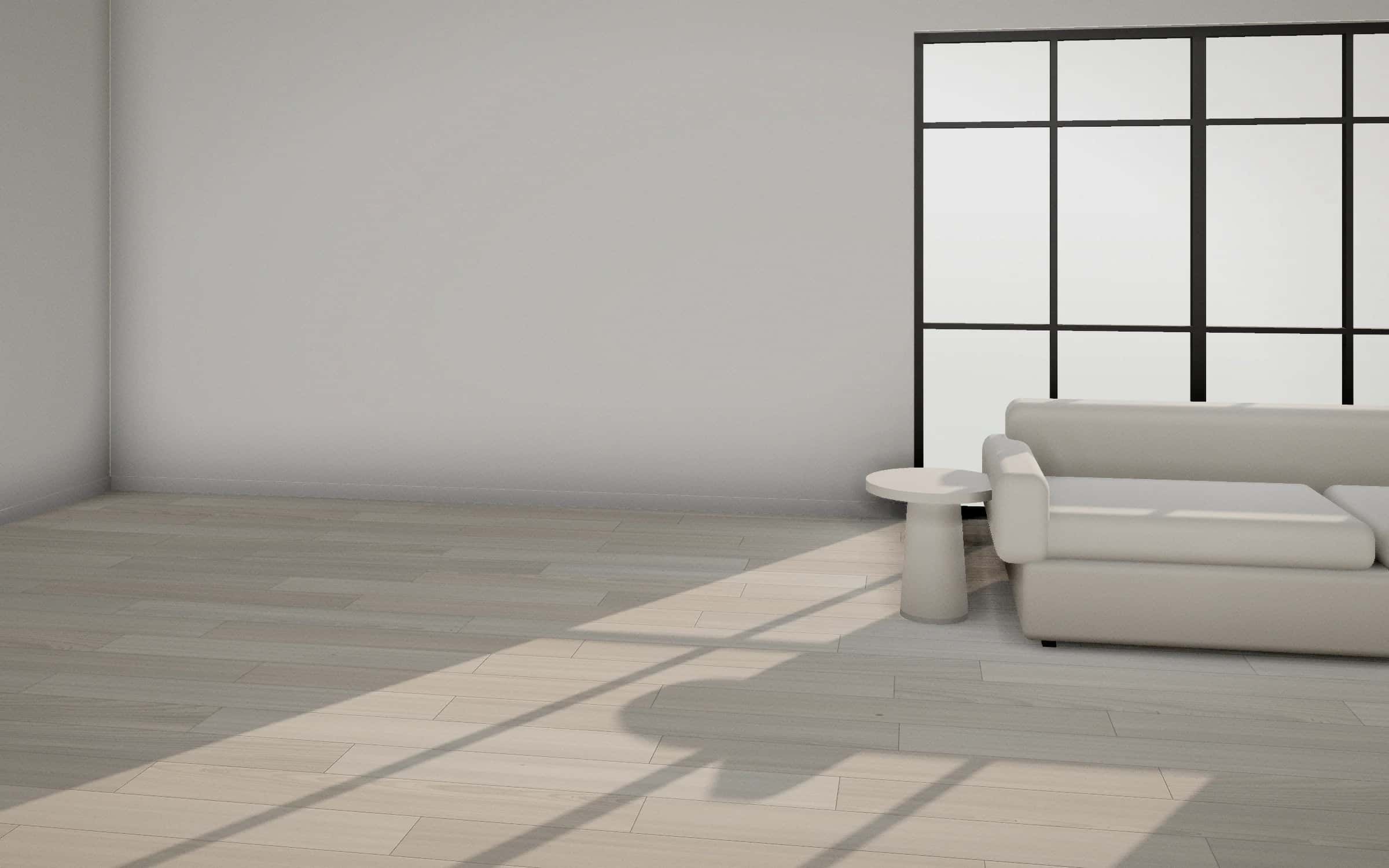 Mist Eik in een lichte woonkamer