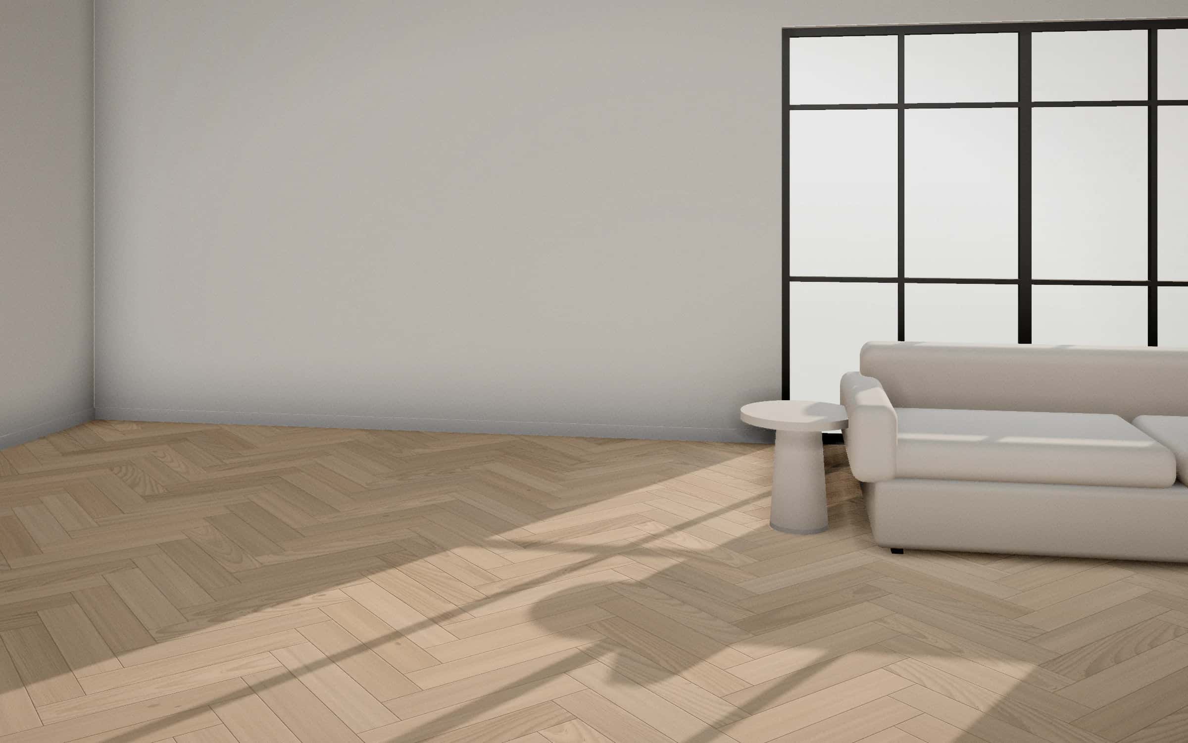 Visgraat Naturel in een lichte woonkamer